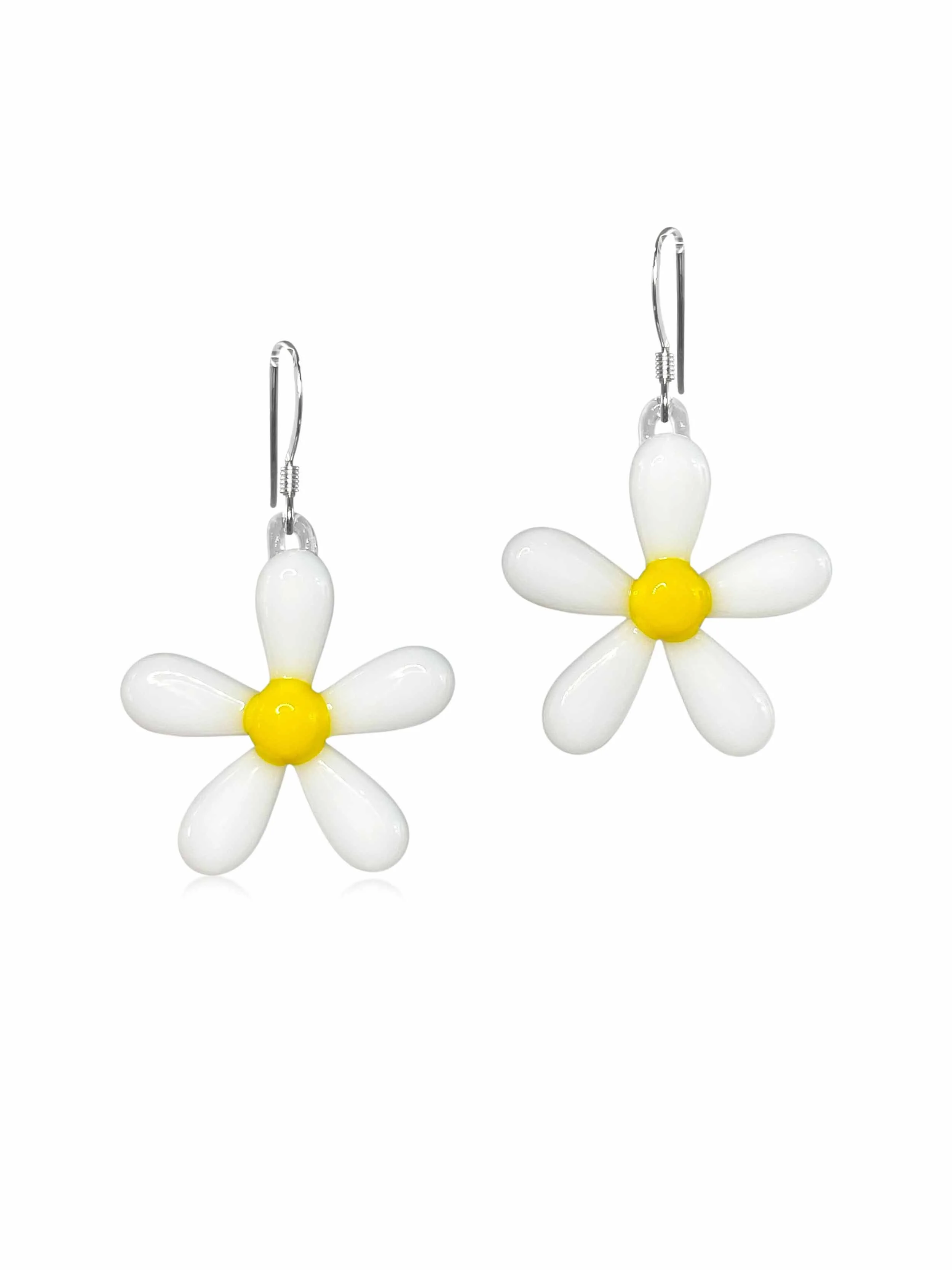 Fused+Glass+Daisy+Earrings+